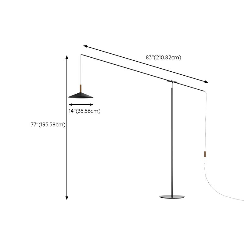Carins Verstellbar Bogen Stehleuchte, Metall, 196CM Lang - Cueteks