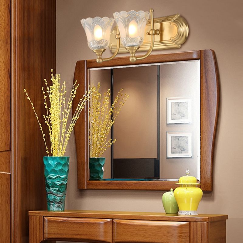 Félicie Spiegel Front Bell Shade Vanity Wandleuchte - Cueteks