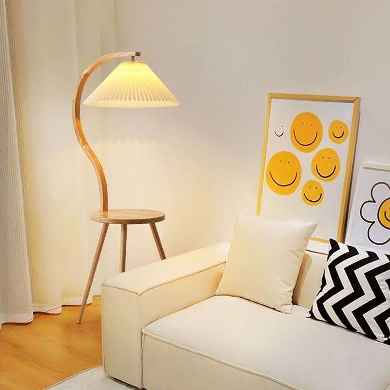 Ozawa Nachttisch, Plissierte Stehleuchte, 150CM Lang - Cueteks