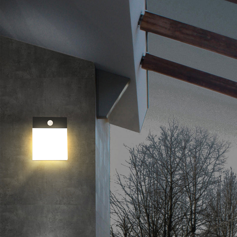 Orr Außenwandleuchte Schwarz & Weiß, Sensor, 20CM Lang - Cueteks