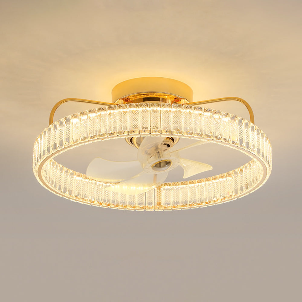 Kelley Deckenventilator mit Beleuchtung Gold, 2 Stile, ∅50/60CM - Cueteks
