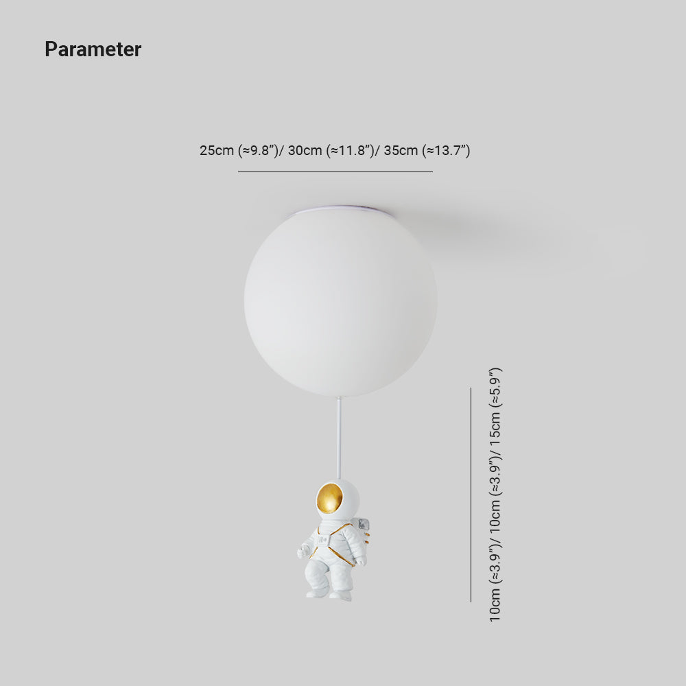 Fateh Astronaut Balloon Flush Mount Deckenleuchte 8 Farben, ∅25/30/35cm - Cueteks
