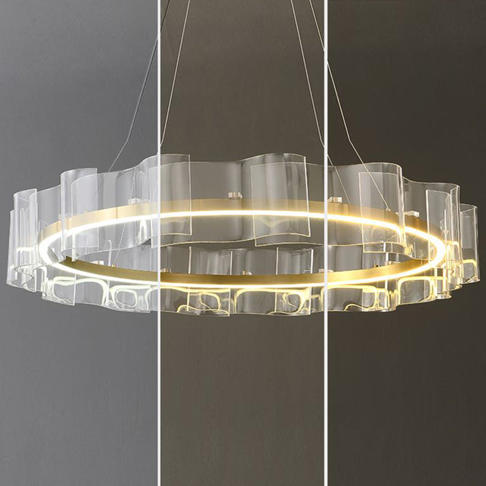 Evette Kronleuchter, Aluminium & Acryl, ∅60/80/100CM - Cueteks