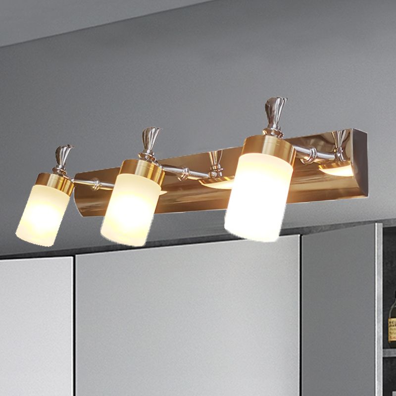Leigh Rostfreier Spiegelfront Waschtisch-Wandleuchte, 2/3/4-flammig - Cueteks