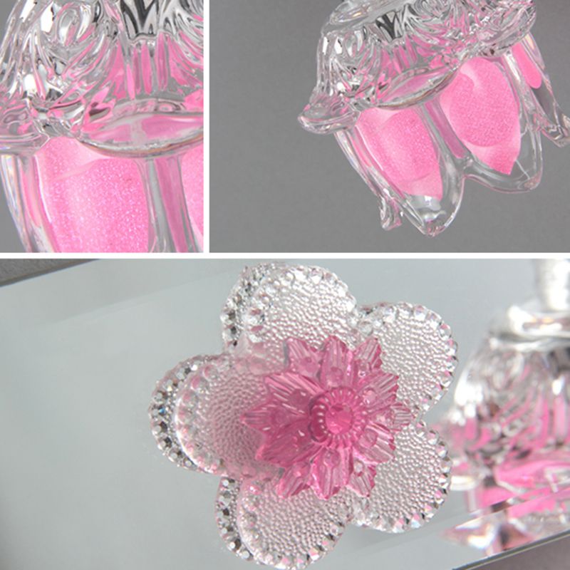 Félicie Rosa Blume Spiegelfront Waschtisch-Wandleuchte, 2/3-flammig - Cueteks