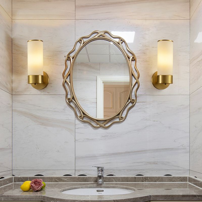 Leigh Zylinderspiegel Front Vanity Wandleuchte, 1/2-flammig, 22/39CM Lang - Cueteks
