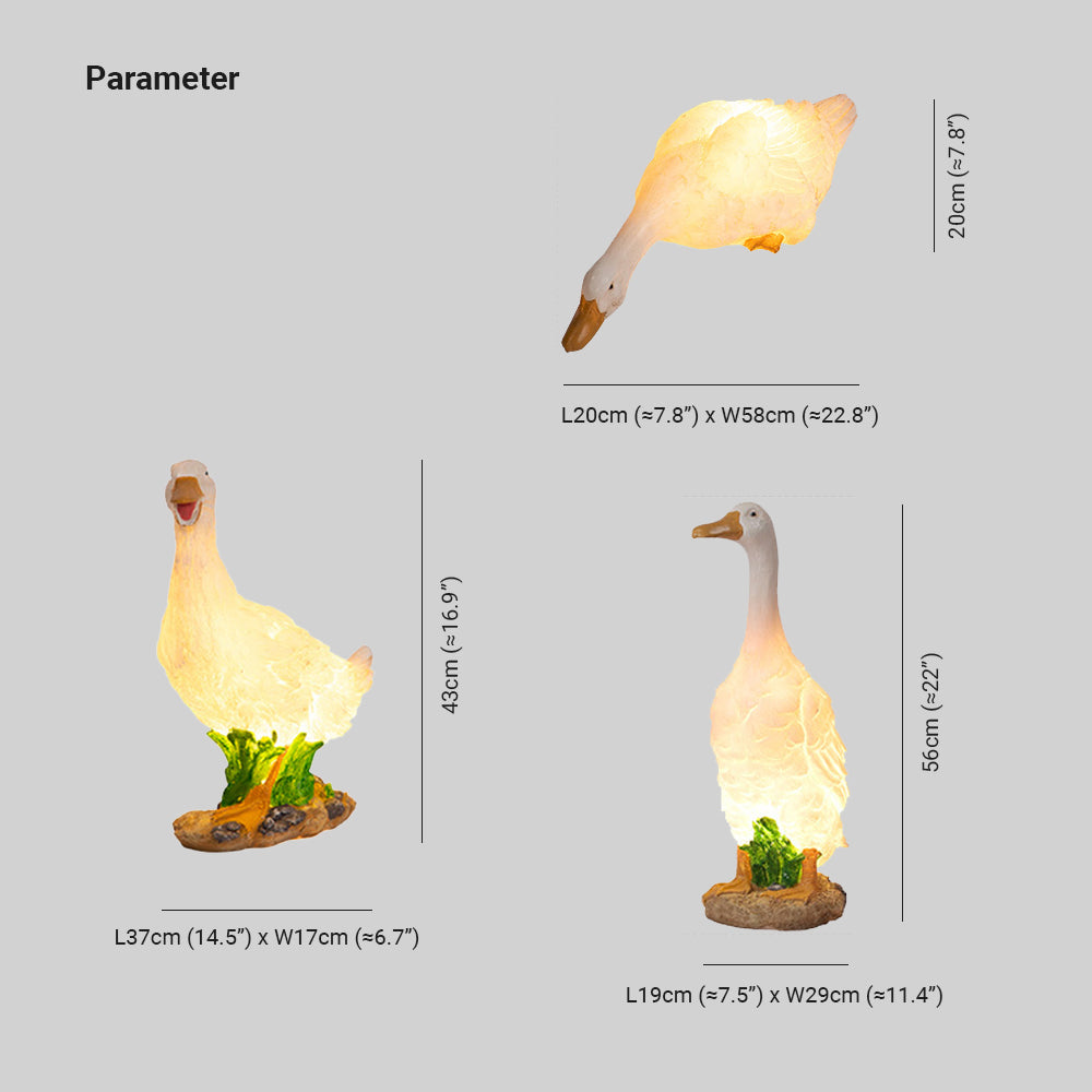 Minori Gartendekoration Gansform, Solar, 3 Stile - Cueteks
