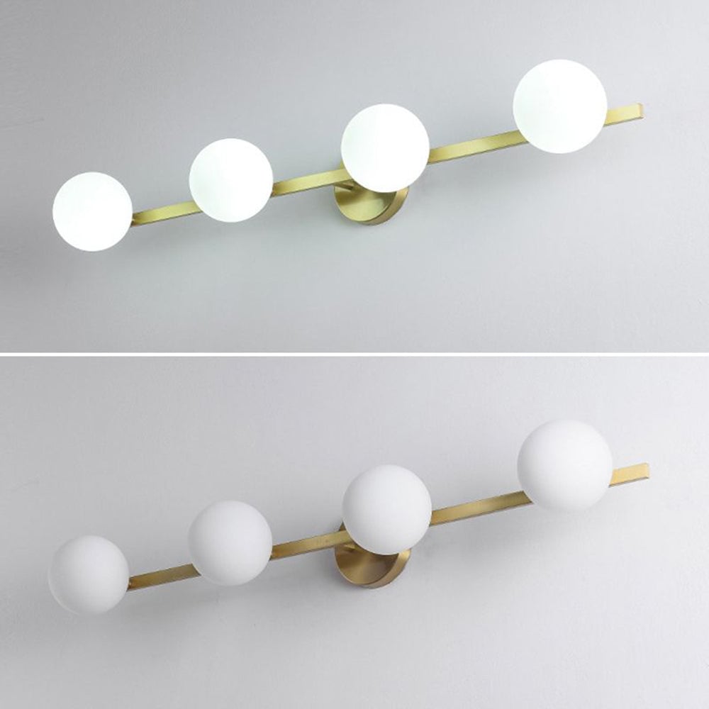 Valentina Spiegelfront Waschtisch-Wandleuchte, Metall & Glas, 3/4-flammig - Cueteks
