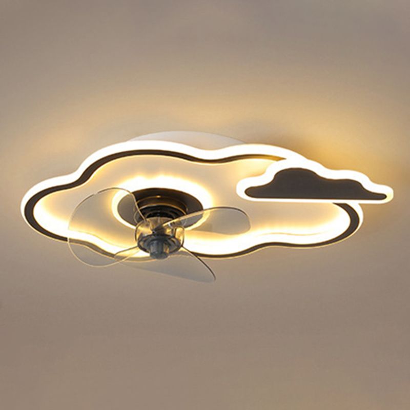 Minori Deckenventilator mit Beleuchtung Wolke & Stern, 3 Farben, ∅52/57CM - Cueteks