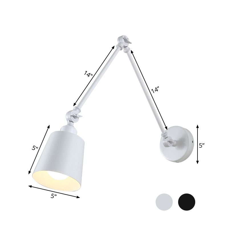 Brady Verstellbare Wandleuchte, Metall, 2 Farben, 36CM Lang - Cueteks