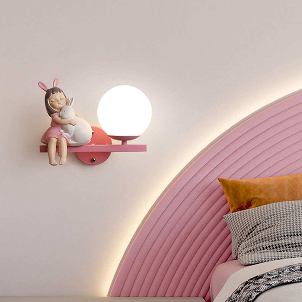 Minori Wandleuchte Weiß & Rosa, 20CM Lang - Cueteks