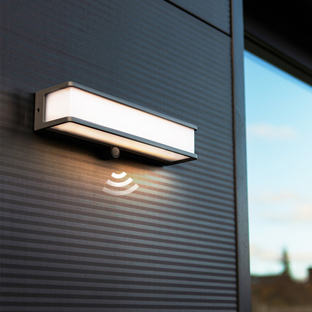 Orr Außenwandleuchte Solar Sensor Schwarz & Weiß, 10CM/15CM/35CM Lang - Cueteks
