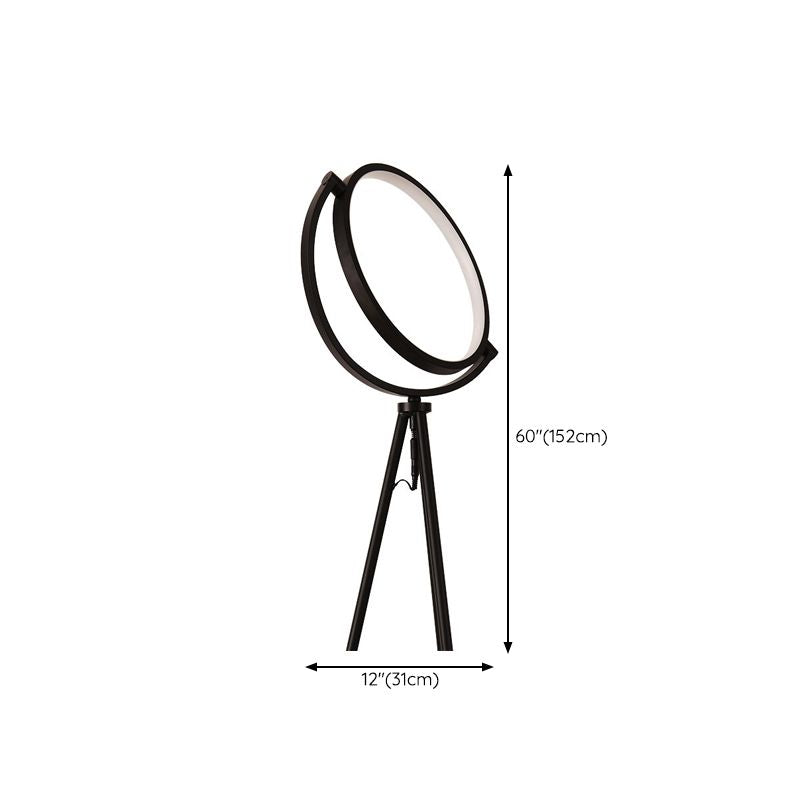 Salgado Kreis Schwarz Stehleuchte, Metall, 2 Farben, 152CM Lang - Cueteks