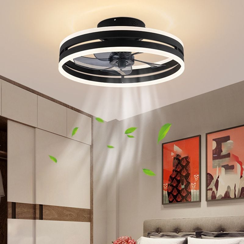 Alessio Deckenventilator mit Beleuchtung Doppel-Layer, 2 Farben, ∅40/50CM - Cueteks