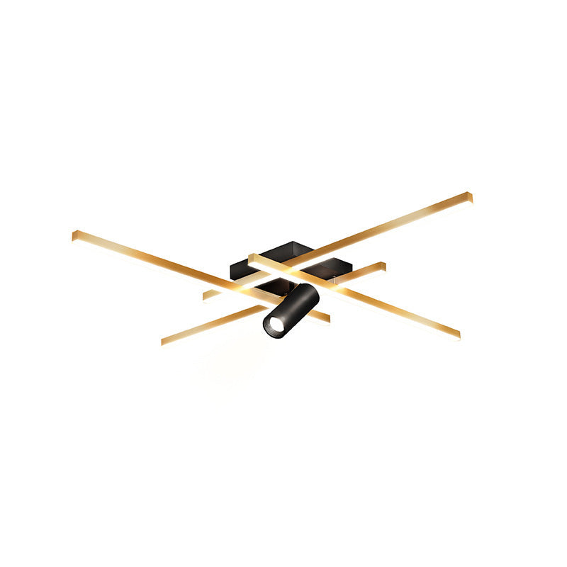 Edge Kunst Dimmbar Deckenleuchte Geometrisch Metall LED für Wohnzimmer,70CM/95CM Lang - Cueteks