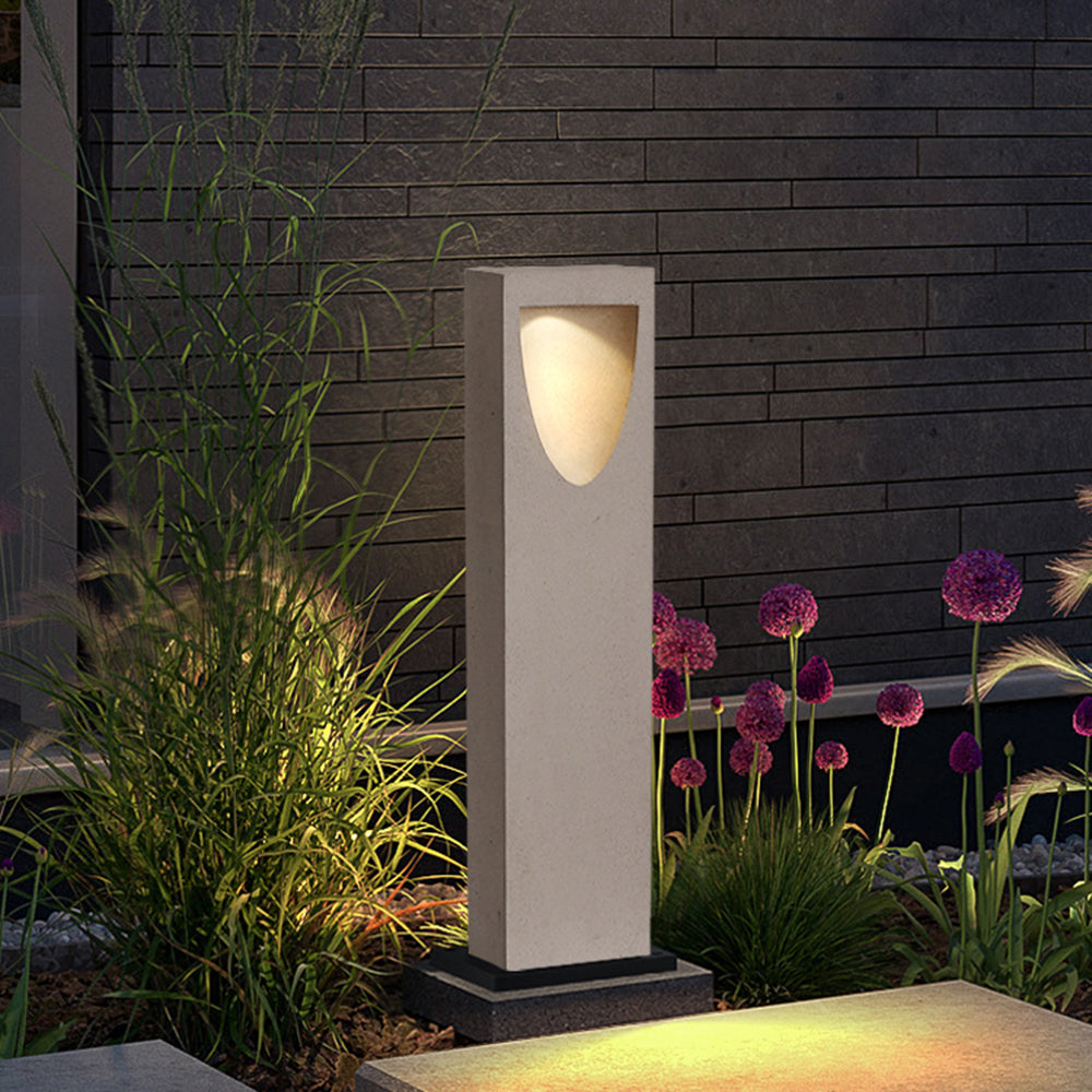 Pena Reflektion Minimalistisch Außen-Pollerleuchte Grau, Metall & Aluminium, 80CM Lang - Cueteks