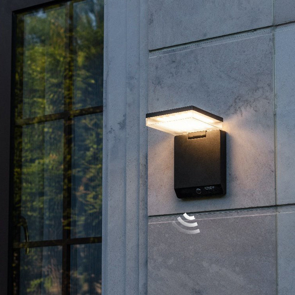 Orr Außenwandleuchte Rechtwinklig Sensor Solar, 20CM Lang - Cueteks