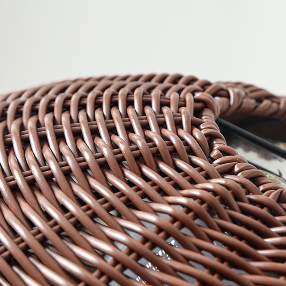 Ritta Außenpendelleuchte, Metall & Rattan, 2 Farben, ∅40/60CM - Cueteks