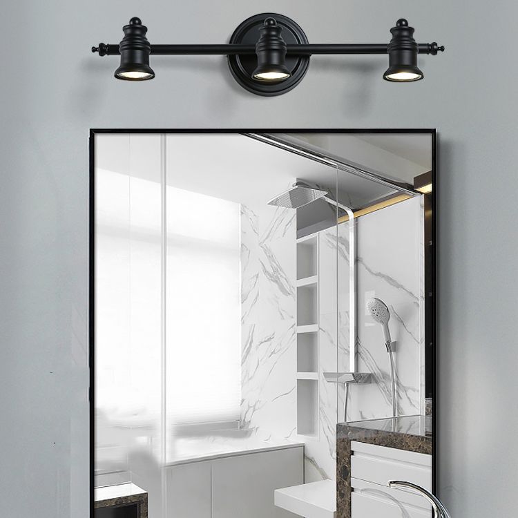 Alessio Schwarzer Spiegel Front Vanity Wandleuchte, 2/3/4-flammig - Cueteks