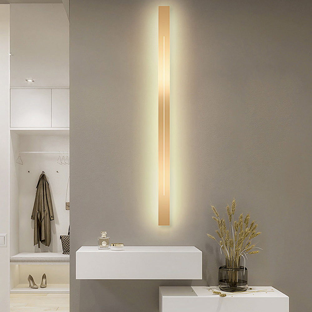 Edge Innenwandleuchte, Schwarz & Gold, 60/80/100/120/150/180/200CM Lang - Cueteks