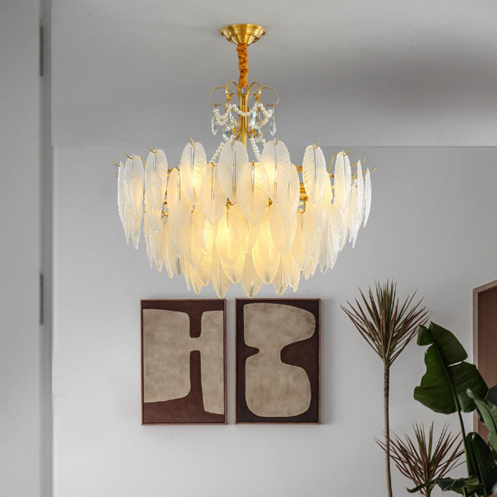 Kirsten Kronleuchter Perle Farbe Schaltbar Metall & Glas, ∅50/60/80CM - Cueteks