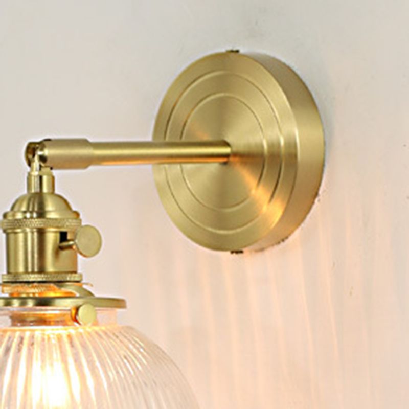 Hailie Waschtisch-Wandleuchte, Messing & Glas, 2 Stile - Cueteks