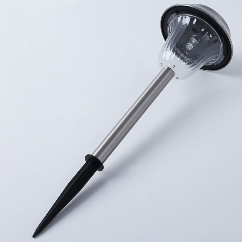 Pena Außen-Wegeleuchte Schüssel Solarenergie Silber, 40CM lang - Cueteks