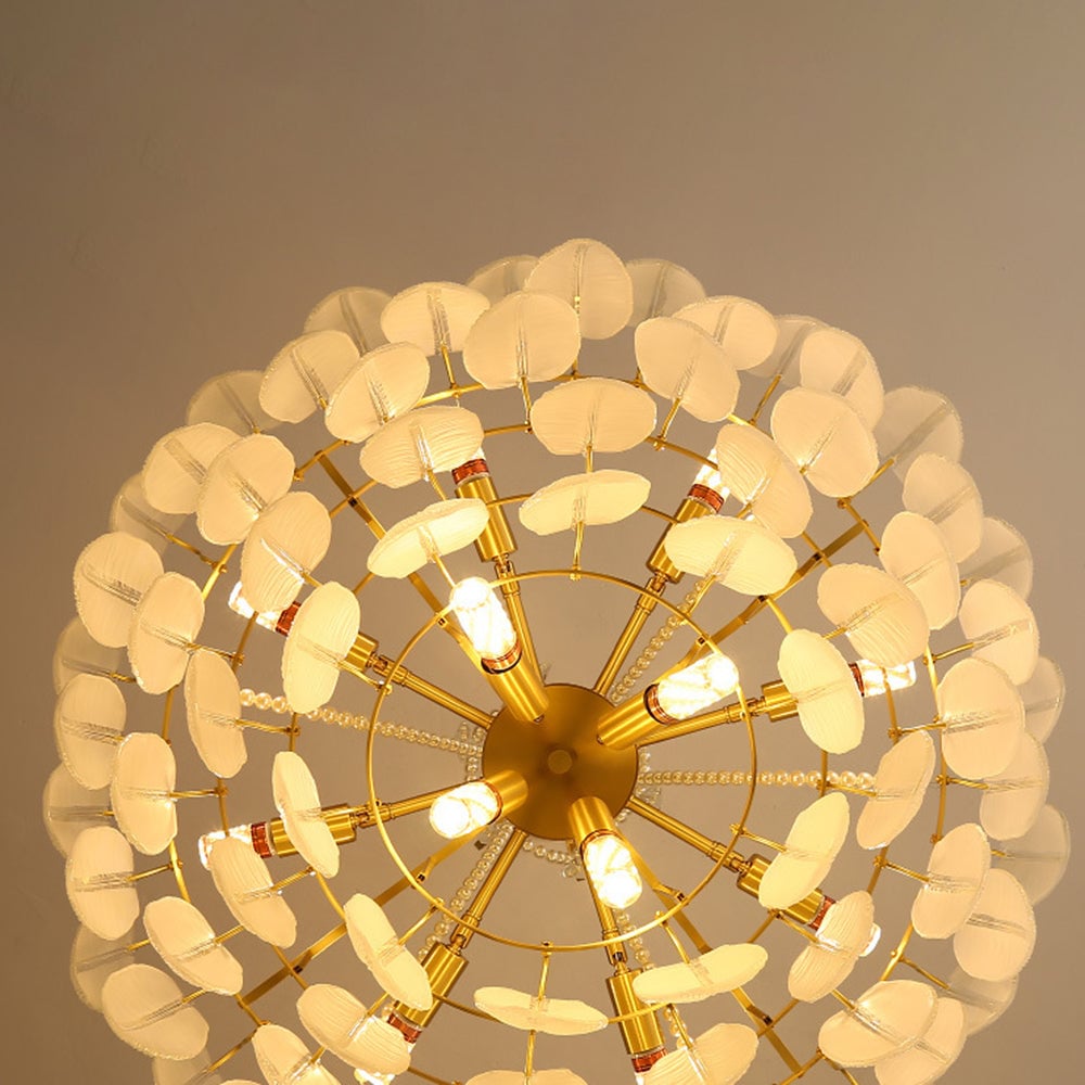 Kirsten Kronleuchter Perle Farbe Schaltbar Metall & Glas, ∅50/60/80CM - Cueteks