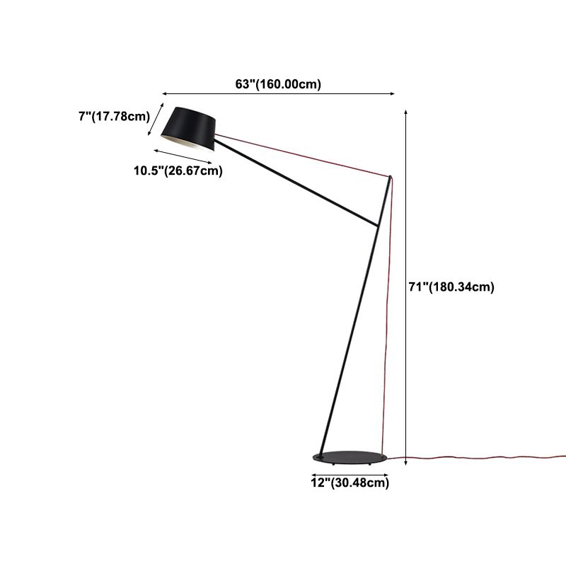 Salgado Bogen Schwarz Stehleuchte, Metall, 180CM Lang - Cueteks
