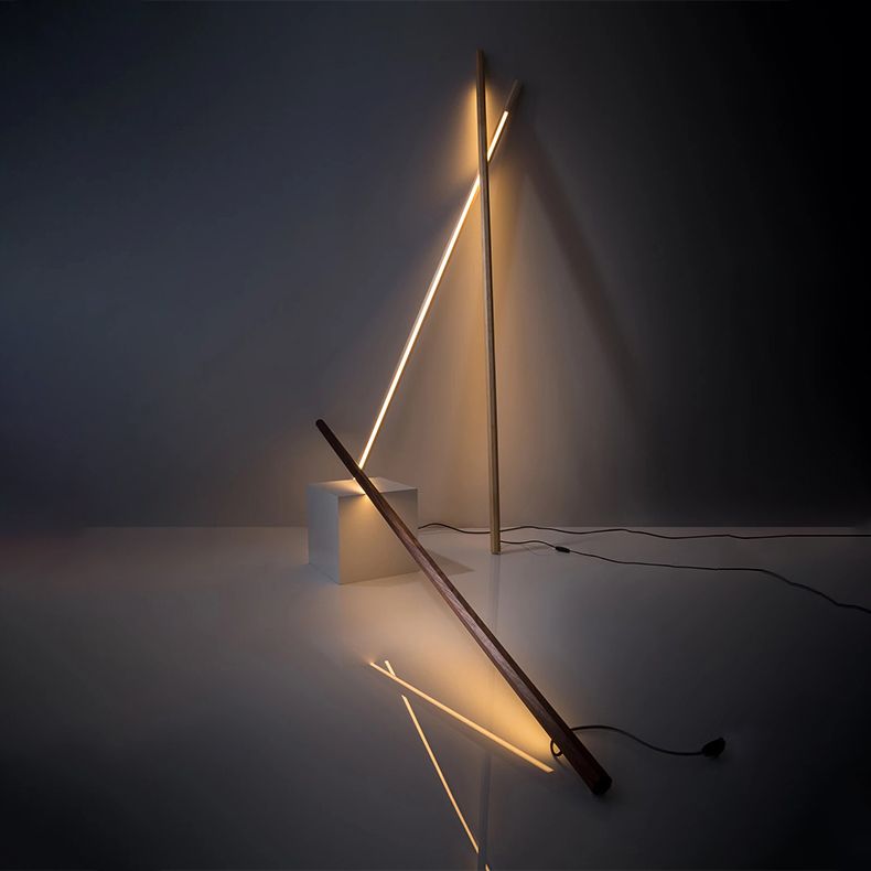 Ozawa Lineare Stehlampe, Holz & Acryl, 3 Farben, 119CM Lang - Cueteks
