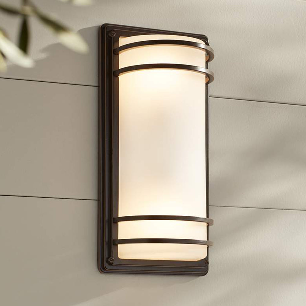 Orr Bronze Opal Außenbreich Wandleuchte, 40CM Lang - Cueteks