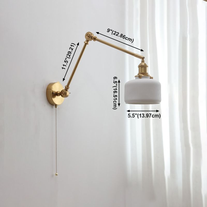Carins Verstellbare Wandleuchte, Keramik & Metall, 4 Stil - Cueteks