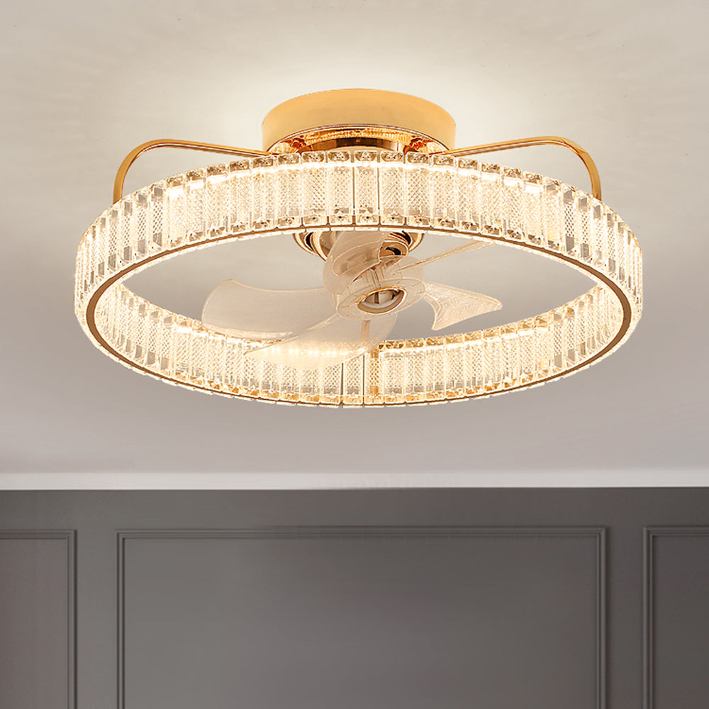 Kelley Deckenventilator mit Beleuchtung Gold, 2 Stile, ∅50/60CM - Cueteks