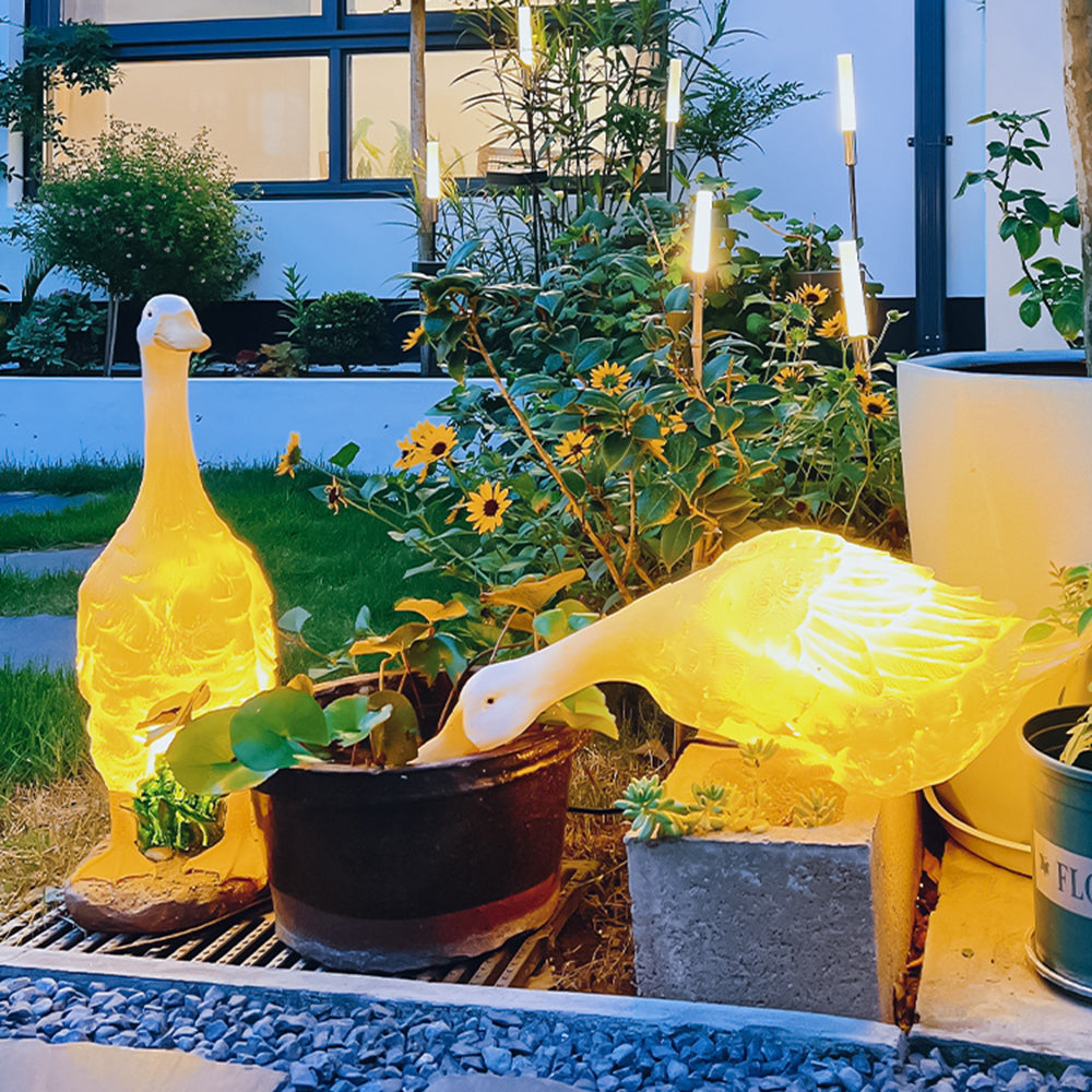 Minori Gartendekoration Gansform, Solar, 3 Stile - Cueteks