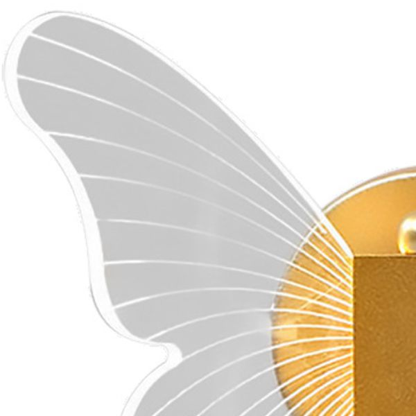 Kady Schmetterling Goldene Vanity Wandleuchte, 25CM Lang - Cueteks