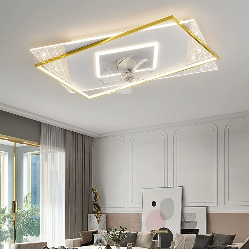 Kelley Deckenventilator mit Beleuchtung, 4 Stile, ∅50/90CM - Cueteks