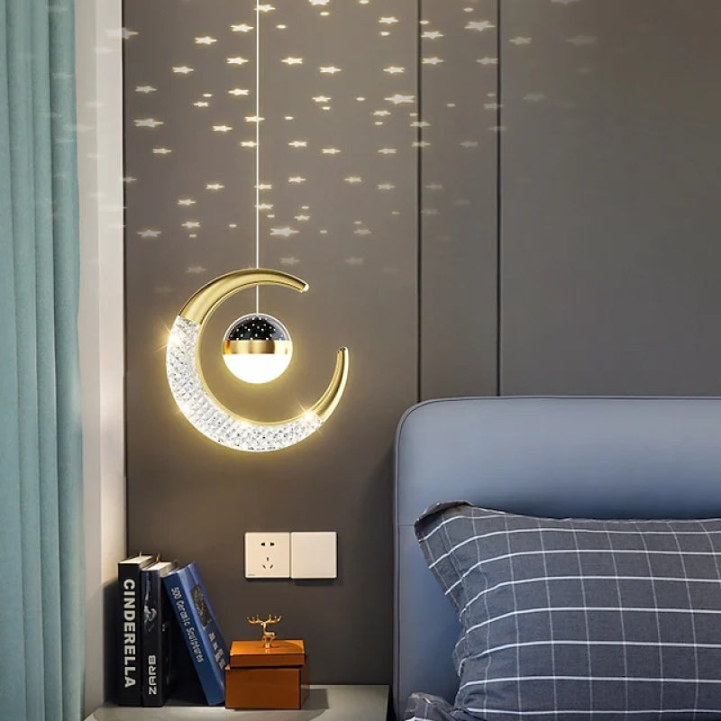 Madina LED Pendelleuchte Mond Sternenklar - Cueteks