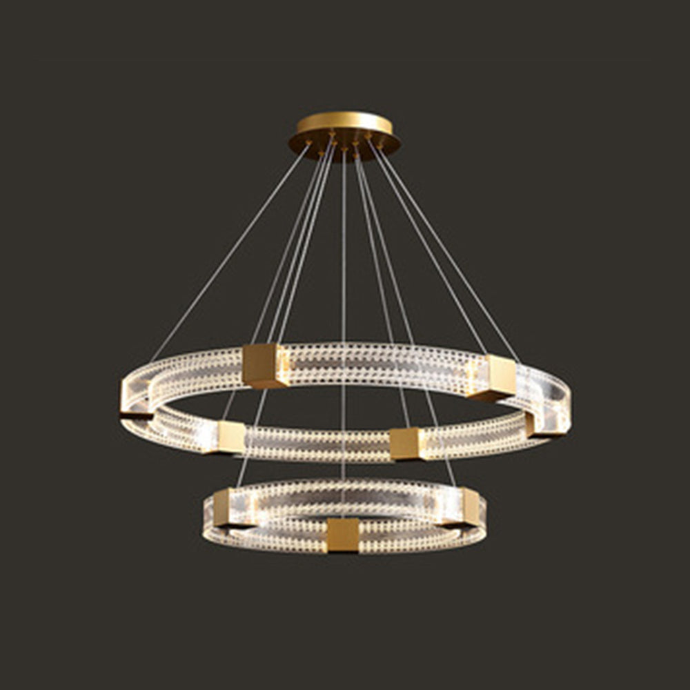 Evette Rund & Oval Kronleuchter, 1/2 Ringe， Φ500/650/800/100 - Cueteks