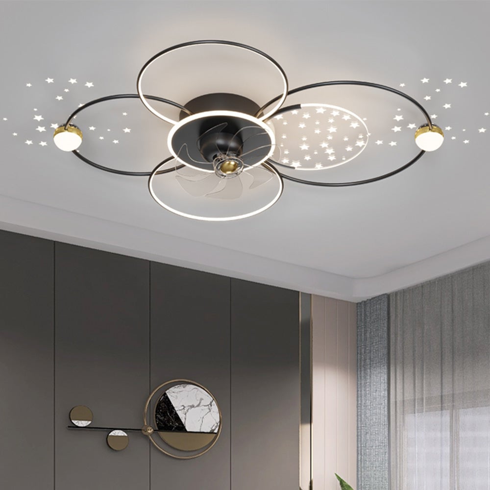 Madina Deckenventilator mit Beleuchtung, 4 Stile, ∅55/110CM - Cueteks