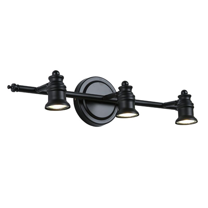 Alessio Schwarzer Spiegel Front Vanity Wandleuchte, 2/3/4-flammig - Cueteks