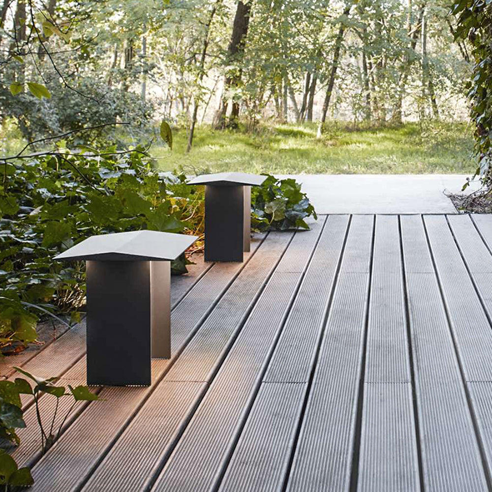 Orr Modern Außen-Pollerleuchte Grau Solar, 32CM/72CM Lang - Cueteks