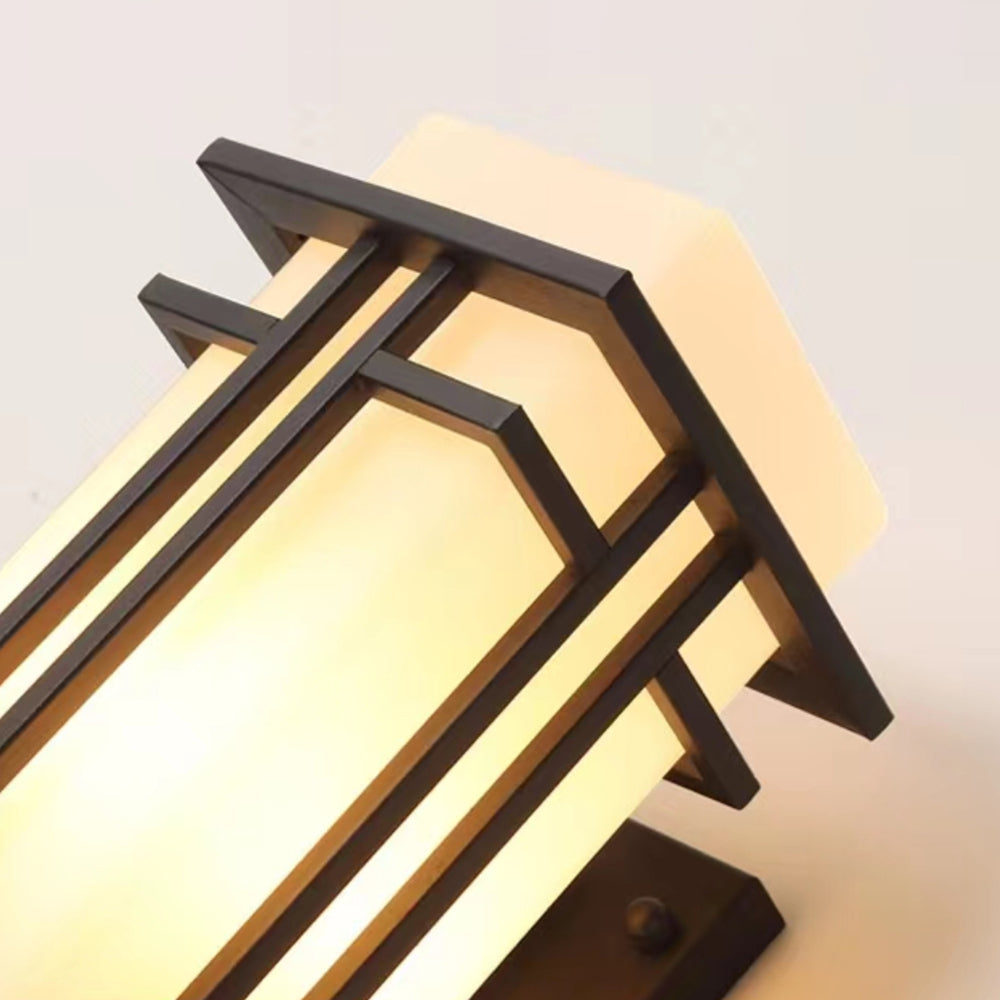 Orr Außenwandleuchte Schwarz, Rechteckig, Metall, 57CM Lang - Cueteks
