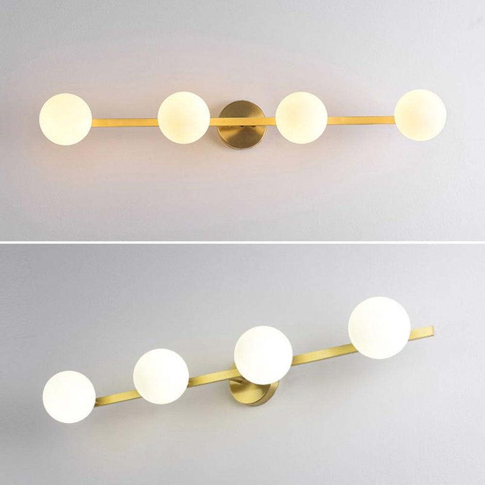 Valentina Spiegelfront Waschtisch-Wandleuchte, Metall & Glas, 3/4-flammig - Cueteks