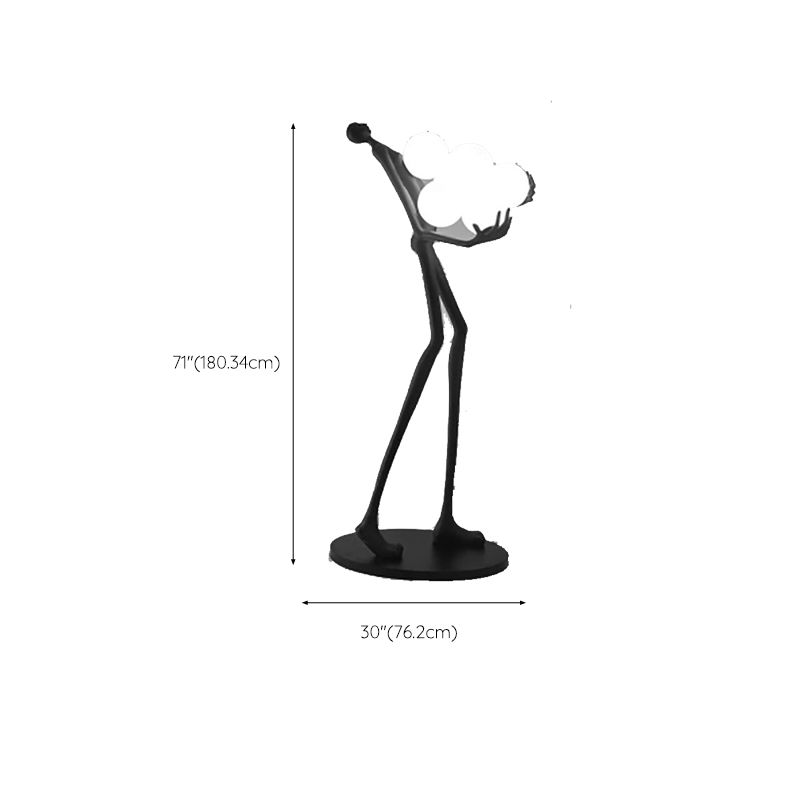 Salgado Mensch Ball Inhaber Stehleuchte, 4/6-flammig, 180/190CM Lang - Cueteks