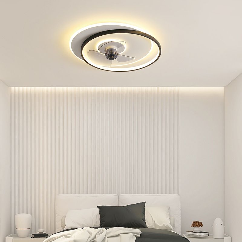Quinn Deckenventilator mit Beleuchtung Doppel-Ring, 2 Farben, ∅46/56CM - Cueteks