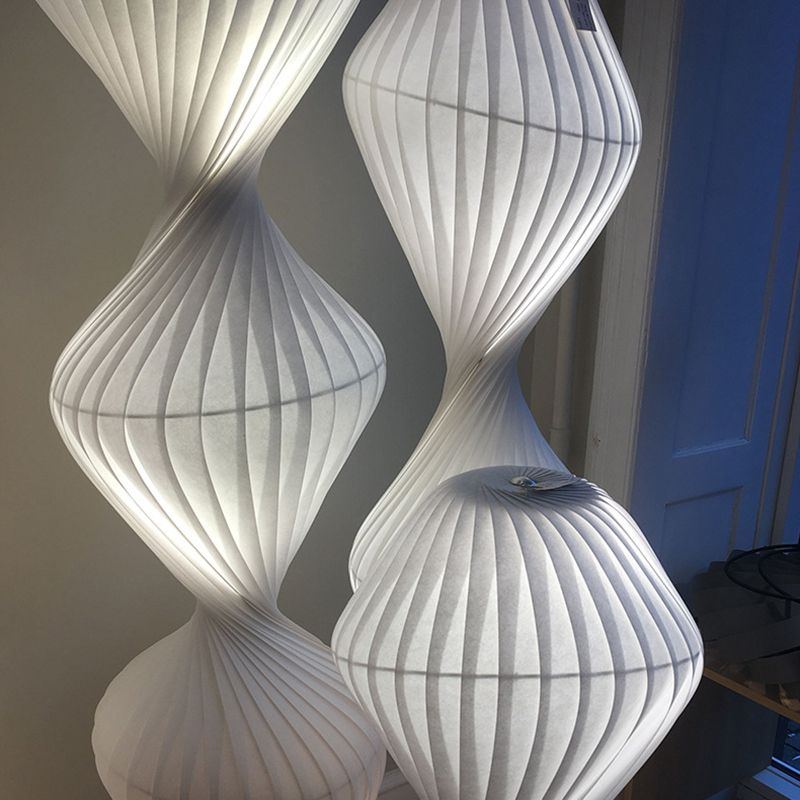 Renée 2/3 Schichten Stehleuchte, Künstlich Stoff & Metall, 109/160CM Lang - Cueteks