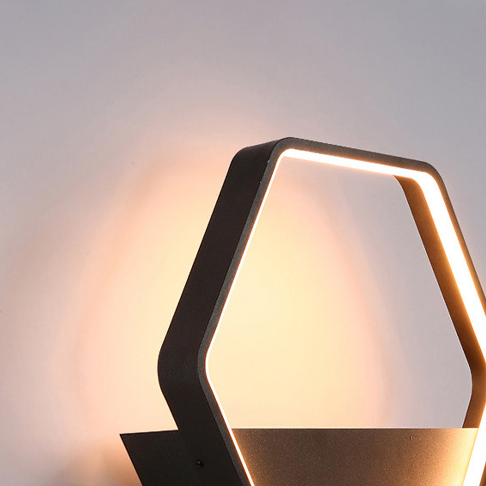 Orr Sechseckig Solar Wandleuchte für den Außenbereich, 48/65/85CM Lang - Cueteks