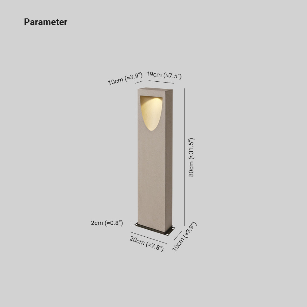 Pena Reflektion Minimalistisch Außen-Pollerleuchte Grau, Metall & Aluminium, 80CM Lang - Cueteks