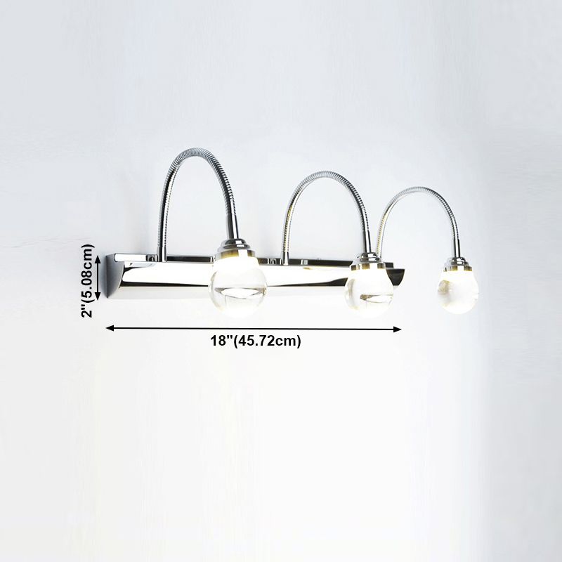 Leigh Flexible Spiegelfront Waschtisch-Wandleuchte, 2/3-flammig 20/46CM Lang - Cueteks