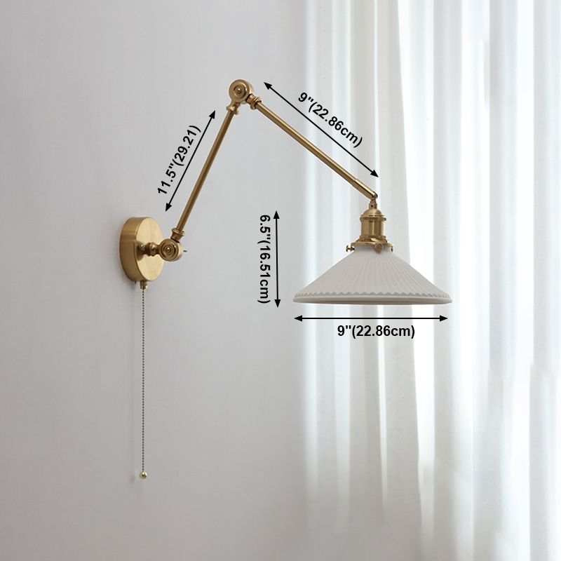 Carins Verstellbare Wandleuchte, Keramik & Metall, 4 Stil - Cueteks